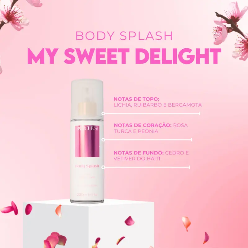 Body Splash My Sweet Delight Barbour's Beauty 200ml Fragrância Fresca Desodorante Corporal Desodorante Colônia Toque Envolvente